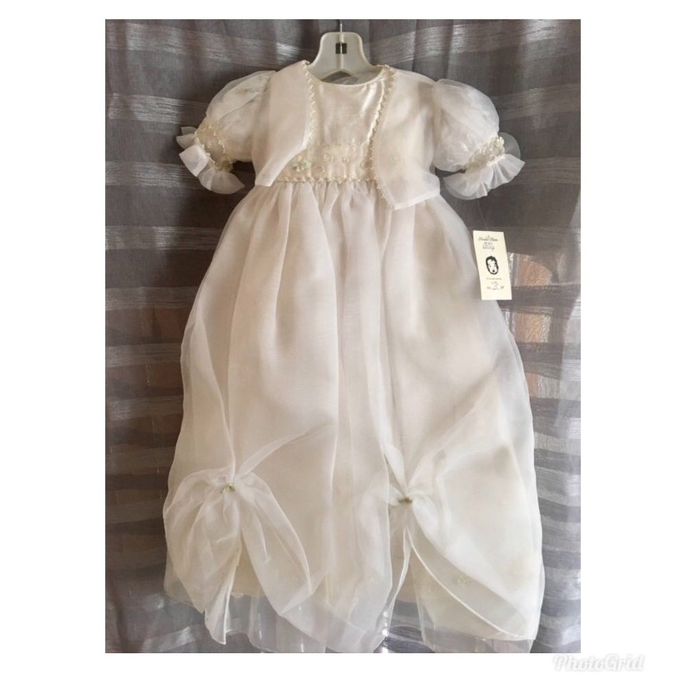 Chiffon baptism/christening dress